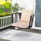 Single Person Hanging Seat With Woven Rattan Backrest For Backyard